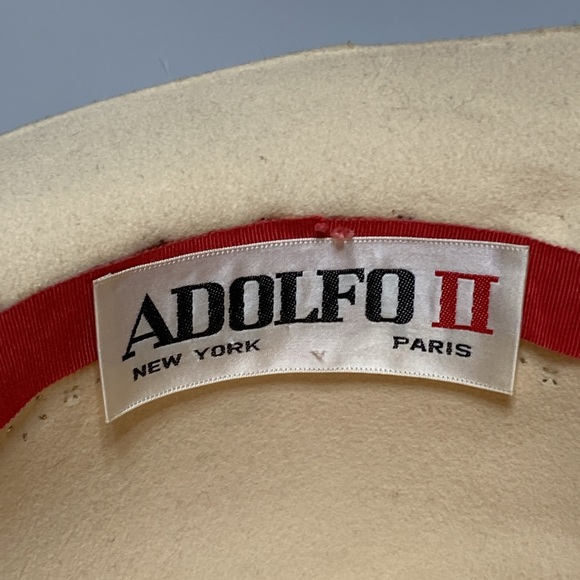 Vintage Adolfo II Gold Studded Wool Hat with Feather - Picture 14 of 15